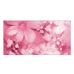 Blush Pink Watercolor Flowers Satin Shawl