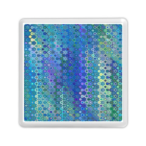 Boho Blue Wildflower Print Memory Card Reader (Square) from ArtsNow.com Front