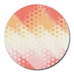 Abstract Floral Print Round Mousepads