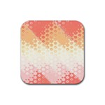 Abstract Floral Print Rubber Coaster (Square) 