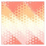 Abstract Floral Print Large Satin Scarf (Square)