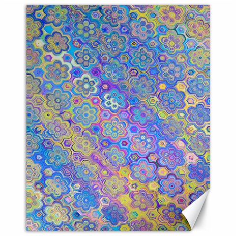 Boho Retro Wildflower Print Canvas 11  x 14  from ArtsNow.com 10.95 x13.48  Canvas - 1