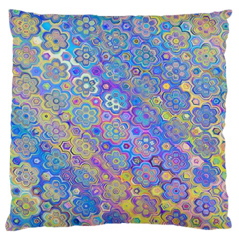 Boho Retro Wildflower Print Large Cushion Case (Two Sides) from ArtsNow.com Front