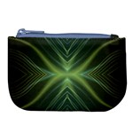 Abstract Green Stripes Large Coin Purse