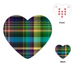 Colorful Madras Plaid Playing Cards Single Design (Heart)