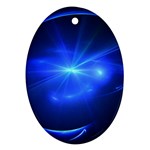 Blue Star Ornament (Oval)