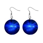 Blue Star 1  Button Earrings