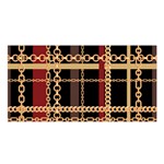 Red Black Checks Satin Shawl