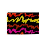 Multicolored Scribble Abstract Pattern Cosmetic Bag (Medium)