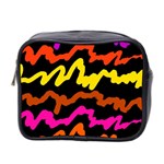 Multicolored Scribble Abstract Pattern Mini Toiletries Bag (Two Sides)