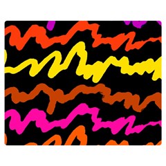 Multicolored Scribble Abstract Pattern Double Sided Flano Blanket (Medium)  from ArtsNow.com 60 x50  Blanket Back