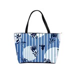 Stripes Blue White Classic Shoulder Handbag