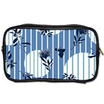 Stripes Blue White Toiletries Bag (One Side)