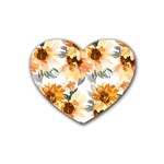 Sunflowers Rubber Coaster (Heart) 