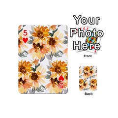 Sunflowers Playing Cards 54 Designs (Mini) from ArtsNow.com Front - Heart5