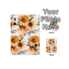 Sunflowers Playing Cards 54 Designs (Mini) from ArtsNow.com Front - Spade4