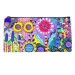Double Sunflower Abstract Pencil Case