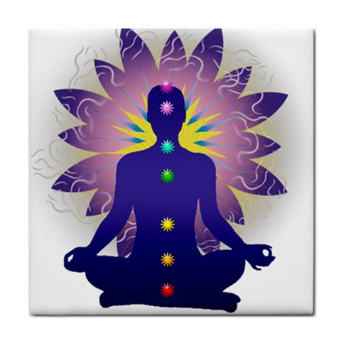 Chakra Design Tile Coaster from ArtsNow.com Front