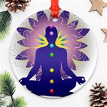 Chakra Design Round Ornament (Two Sides)