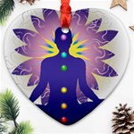 Chakra Design Heart Ornament (Two Sides)