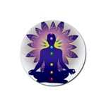 Chakra Design Rubber Round Coaster (4 pack)
