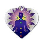 Chakra Design Dog Tag Heart (One Side)