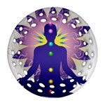 Chakra Design Round Filigree Ornament (Two Sides)