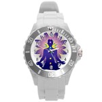 Chakra Design Round Plastic Sport Watch (L)
