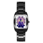 Chakra Design Stainless Steel Barrel Watch