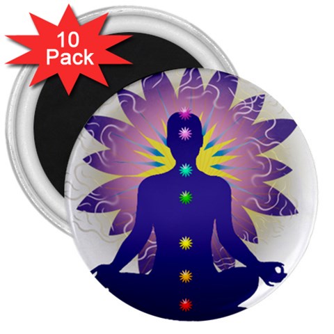 Chakra Design 3  Magnet (10 pack) from ArtsNow.com Front