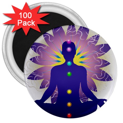 Chakra Design 3  Magnet (100 pack) from ArtsNow.com Front