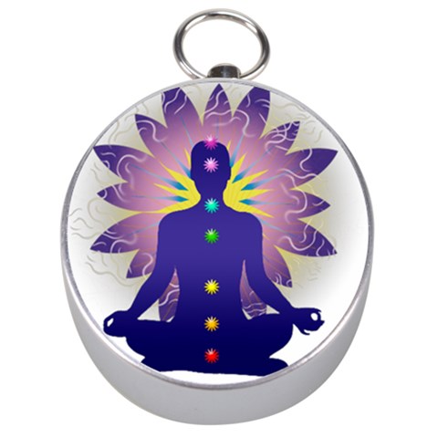 Chakra Design Silver Compass from ArtsNow.com Front