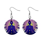 Chakra Design 1  Button Earrings