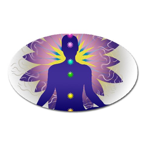 Chakra Design Magnet (Oval) from ArtsNow.com Front