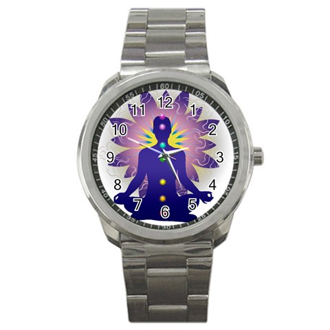 Chakra Design Sport Metal Watch from ArtsNow.com Front