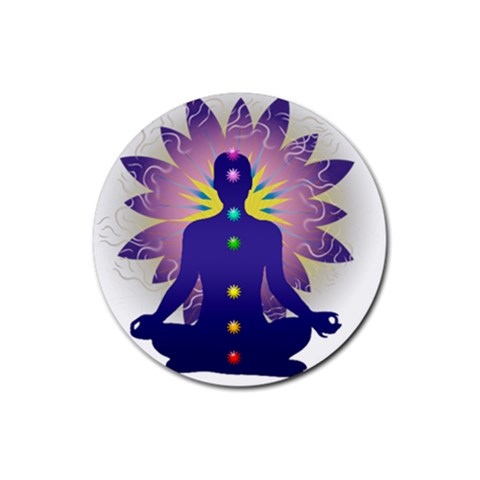 Chakra Design Rubber Coaster (Round) from ArtsNow.com Front