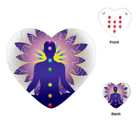 Chakra Design Playing Cards Single Design (Heart) from ArtsNow.com Front