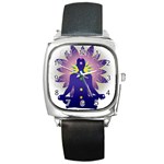 Chakra Design Square Metal Watch
