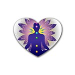 Chakra Design Rubber Heart Coaster (4 pack)