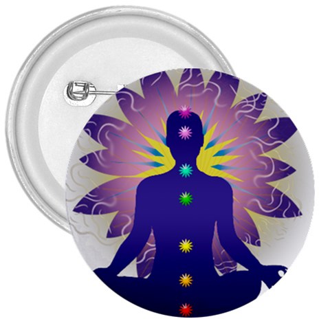 Chakra Design 3  Button from ArtsNow.com Front