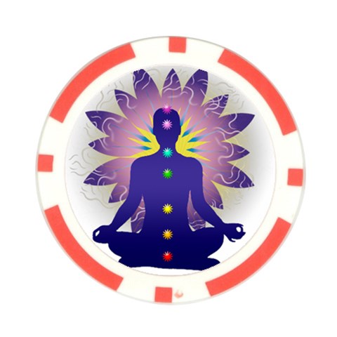 Chakra Design Poker Chip Card Guard from ArtsNow.com Front