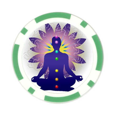 Chakra Design Poker Chip Card Guard from ArtsNow.com Front