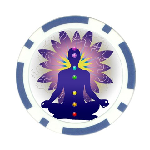Chakra Design Poker Chip Card Guard from ArtsNow.com Front