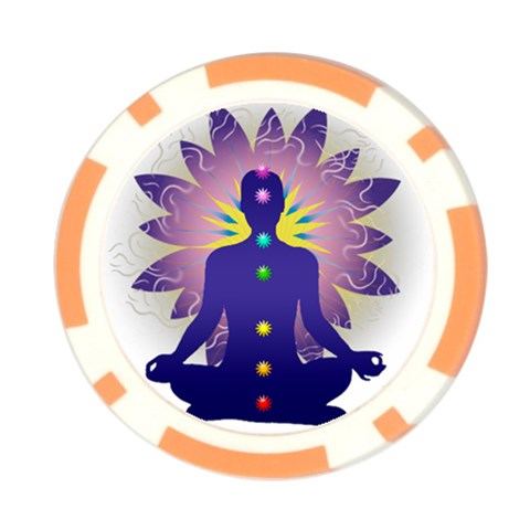 Chakra Design Poker Chip Card Guard from ArtsNow.com Front