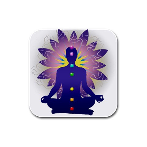 Chakra Design Rubber Square Coaster (4 pack) from ArtsNow.com Front