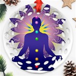 Chakra Design Round Filigree Ornament (Two Sides)