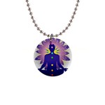 Chakra Design 1  Button Necklace