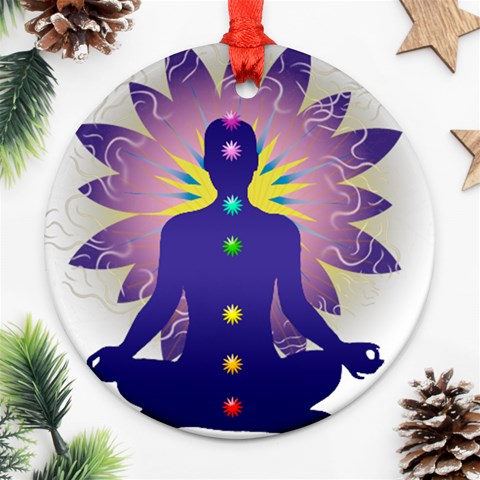Chakra Design Round Ornament (Two Sides) from ArtsNow.com Front