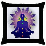 Chakra Design Throw Pillow Case (Black)