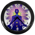 Chakra Design Wall Clock (Black)